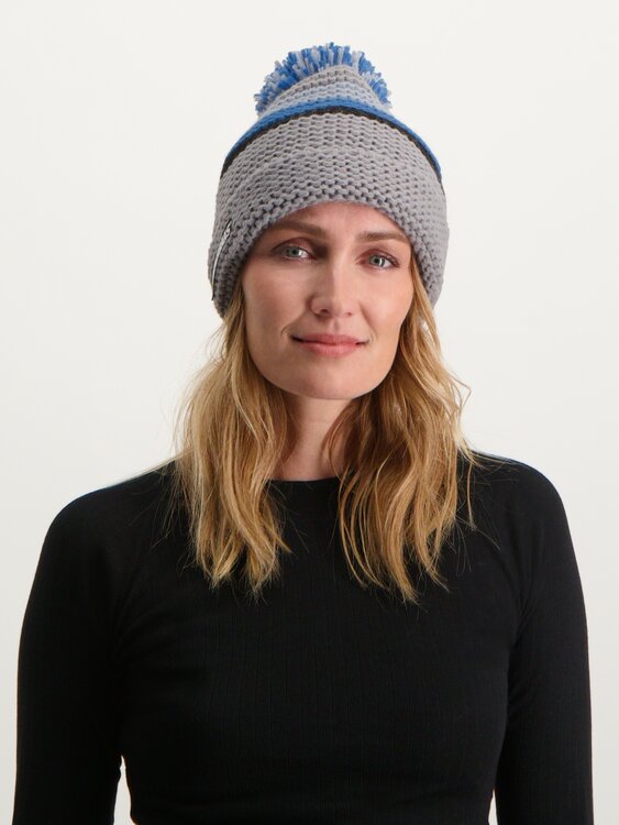 Poederbaas Classic Colorful Beanie/Muts 2.0 - Grijs/Blauw