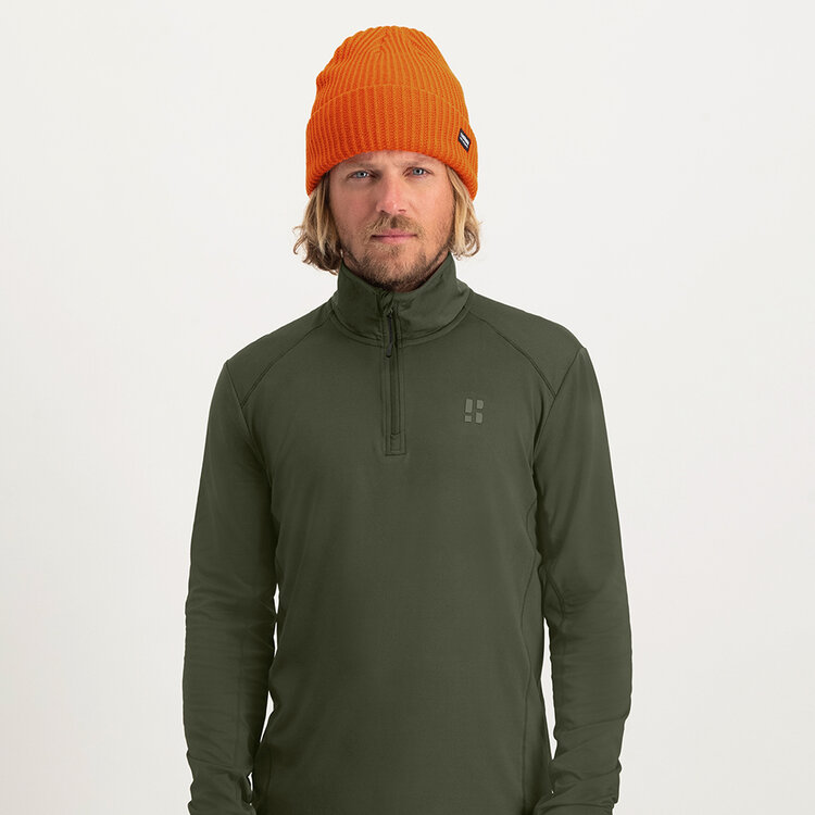 Poederbaas Royal Rib Beanie/Muts - Mandarin Red