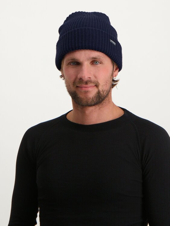 Poederbaas Royal Rib Beanie/Muts - Navy