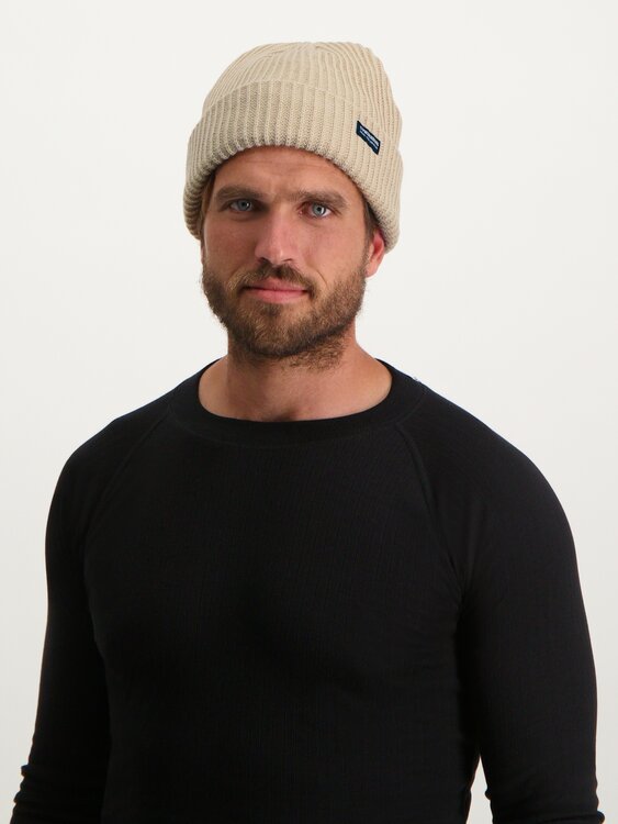 Poederbaas Royal Rib Beanie/Muts - Zand