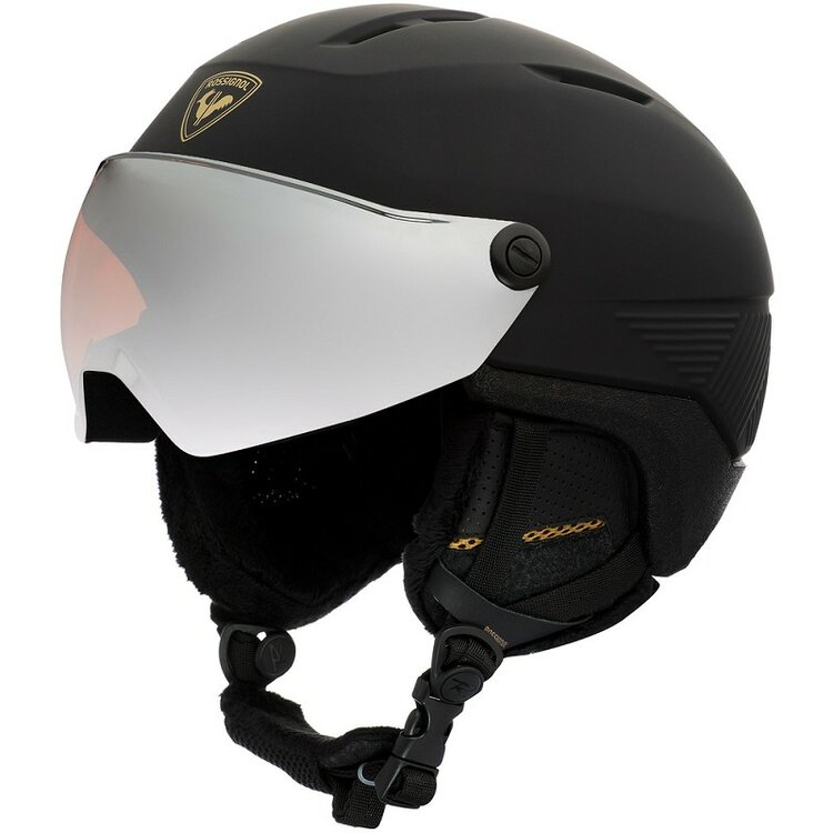 Rossignol skihelm Fit Visor Impacts - Dames - Zwart