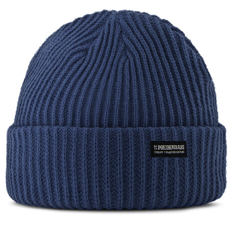 Poederbaas Royal Rib Beanie/Muts - Blauw