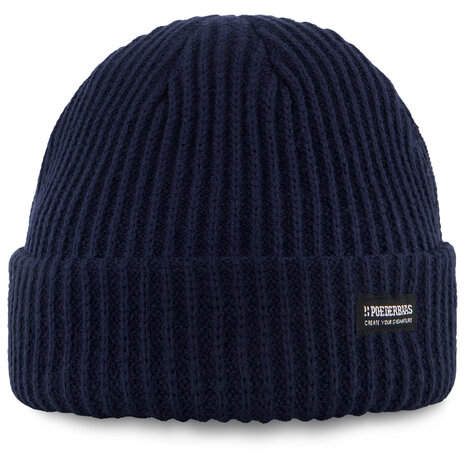 Poederbaas Royal Rib Beanie/Muts - Navy