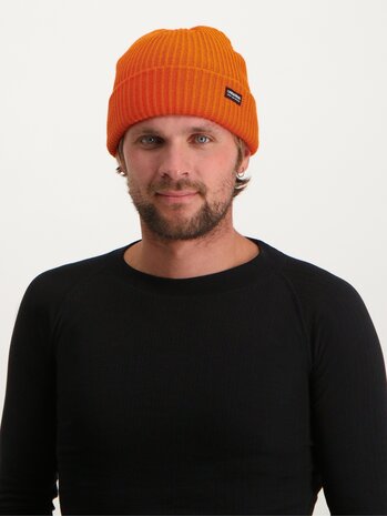 Poederbaas Royal Rib Beanie/Muts - Oranje