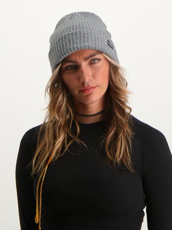 Poederbaas Royal Rib Beanie/Muts - Grijs