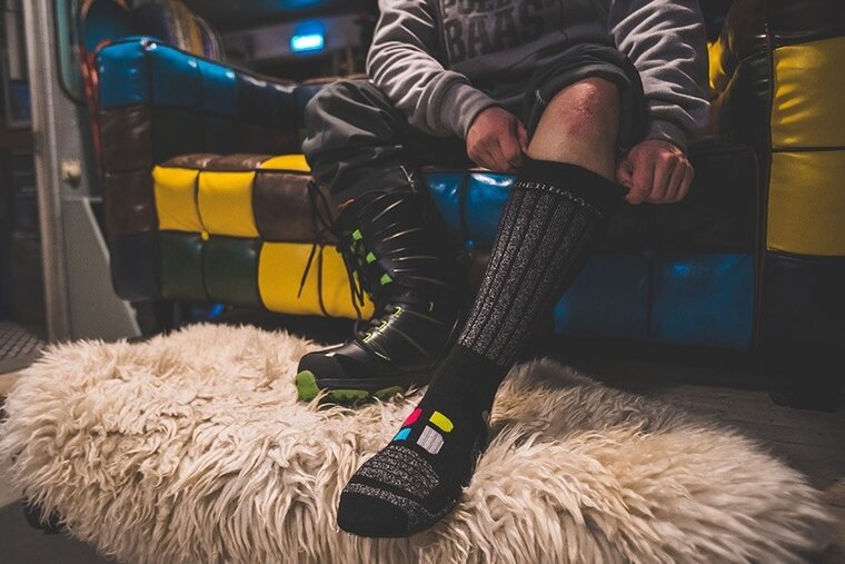 Poederbaas Skisokken - Zwart - 2 Pack