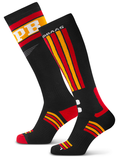 Poederbaas Skisokken Swedish Black &amp; Red - 2 Pack