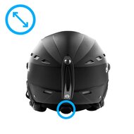 Skihelm Vizorz Lux zwart - Dubbel vizier (zilver en oranje) en hoes - Maat M