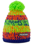 Poederbaas Classic Colorful Beanie/Muts - Oranje/Groen/Blauw