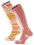 Poederbaas Skisokken - Zebra Pink - 2 Pack